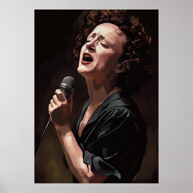 Affiche Edith piaf - Peinture (Devant)