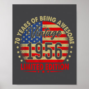 Affiche Édition limitée 1956 pour 70e anniversaire 70 ans