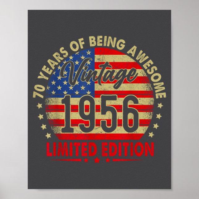 Affiche Édition limitée 1956 pour 70e anniversaire 70 ans (Devant)