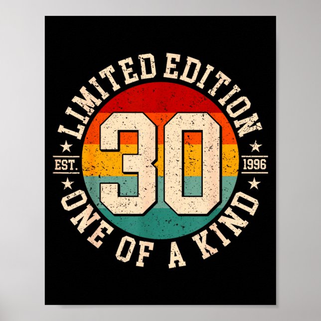 Affiche édition limitée 30 ans vintage 1996 30ème (Devant)