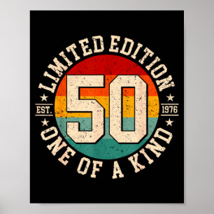Affiche édition limitée 50 ans vintage 1976 50ème