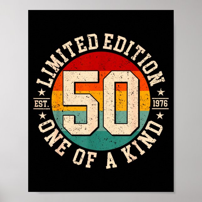 Affiche édition limitée 50 ans vintage 1976 50ème (Devant)