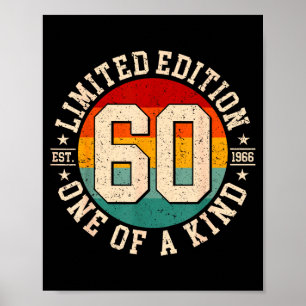 Affiche édition limitée 60 ans vintage 1966 60ème