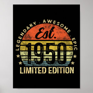 Affiche Édition limitée 75e anniversaire vintage 75 Est 19
