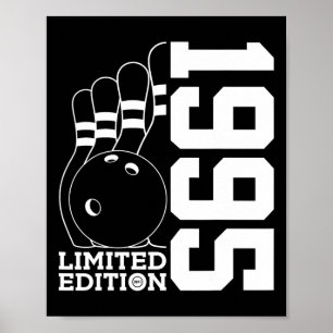 Affiche Édition limitée Bowling d'anniversaire 1995