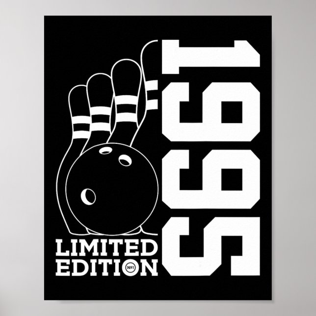 Affiche Édition limitée Bowling d'anniversaire 1995  (Devant)