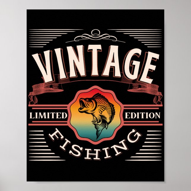 AFFICHE ÉDITION LIMITÉE PÊCHE VINTAGE  (Devant)