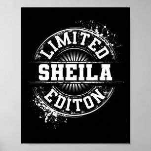 Affiche Édition limitée Sheila Cadeau drôle personnalisé N