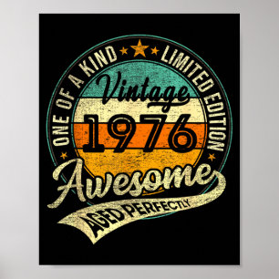 Affiche Édition limitée Vintage 1976 50 ans 50e anniversai