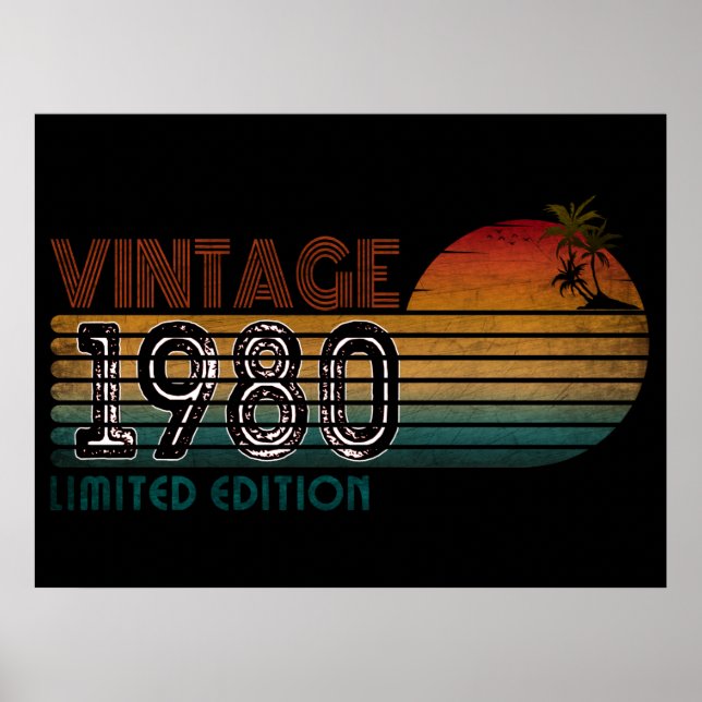 Affiche Edition limitée vintage 1980 (Devant)
