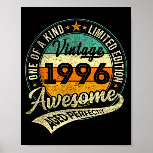 Affiche Édition limitée Vintage 1996 30 ans 30e anniversai