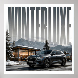 Affiche Éditorial Alpine Luxe Hiver