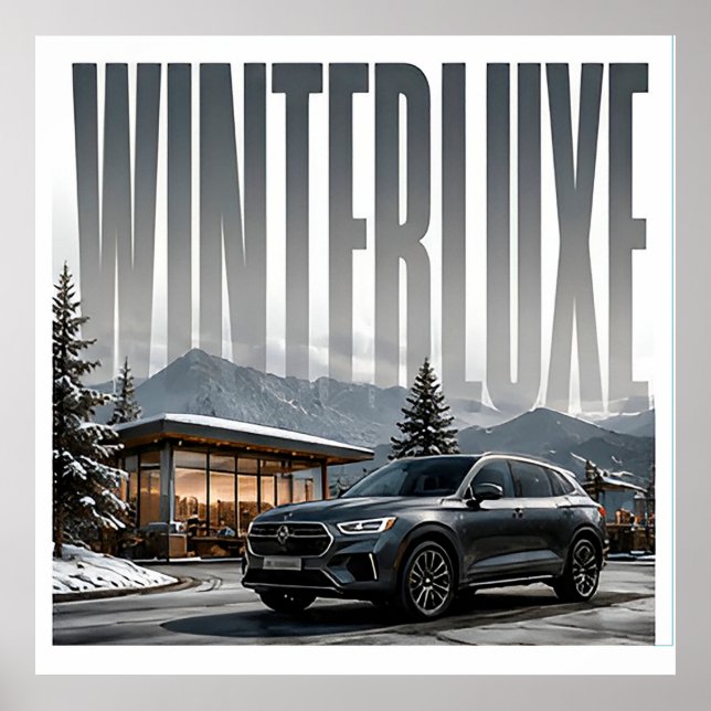 Affiche Éditorial Alpine Luxe Hiver (Devant)