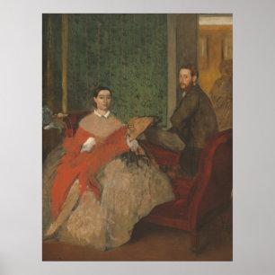 Affiche Edmondo et Thérèse Morbilli, Edgar Degas Fine Art
