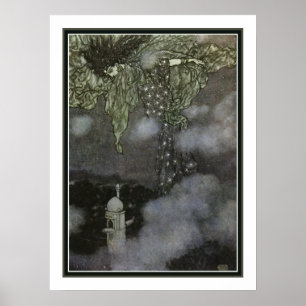 Affiche Edmund Dulac "La nuit" ca 1903