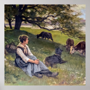 Affiche Edouard Debat-Ponsan La Crevette