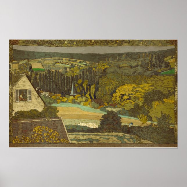Affiche Édouard Jean Vuillard Fenêtre Vue sur la forêt (Devant)