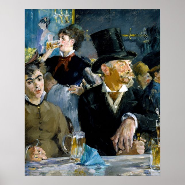 Affiche Edouard Manet - Au Café (Devant)