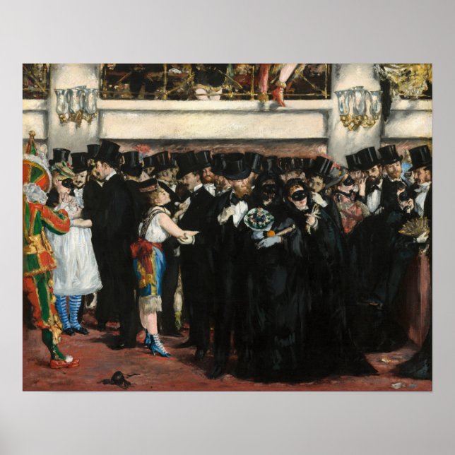 Affiche Edouard Manet - Bal masqué à l'Opéra (Devant)