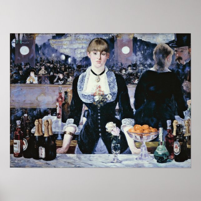 Affiche edouard Manet - Bar aux Folies-Bergere (Devant)