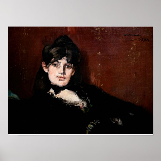 Affiche Edouard Manet - Berthe Morisot Allongée (Devant)