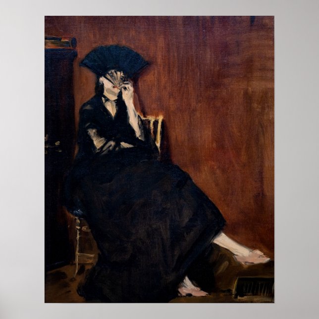 Affiche Edouard Manet - Berthe Morisot avec un éventail (Devant)