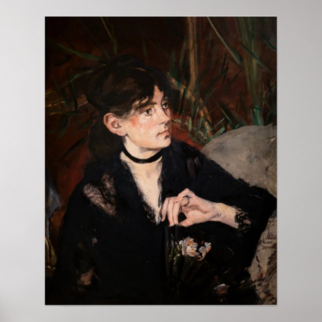 Affiche Edouard Manet - Berthe Morisot avec un éventail 18 (Devant)