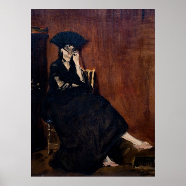 Affiche Edouard Manet - Berthe Morisot avec ventilateur (Devant)