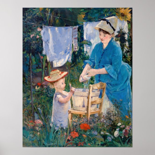 Affiche Edouard Manet - Blanchisserie (Devant)