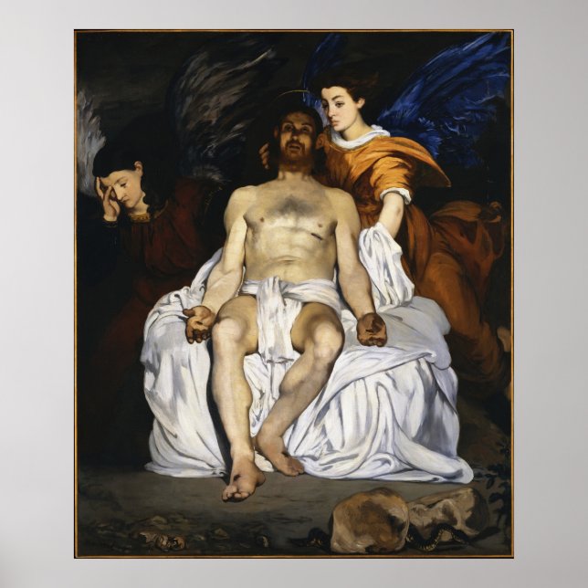 Affiche Edouard Manet - Christ mort avec les anges - 1864 (Devant)