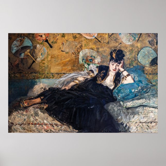 Affiche Edouard Manet - Dame aux Éventails (Devant)