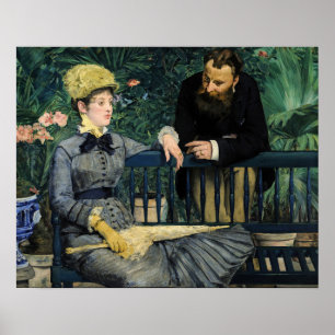 Affiche Edouard Manet - Dans la serre