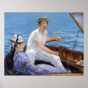 Affiche Edouard Manet - En bateau
