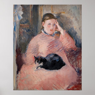 Affiche Edouard Manet - Femme au chat