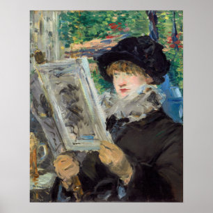 Affiche Edouard Manet - Femme lisant