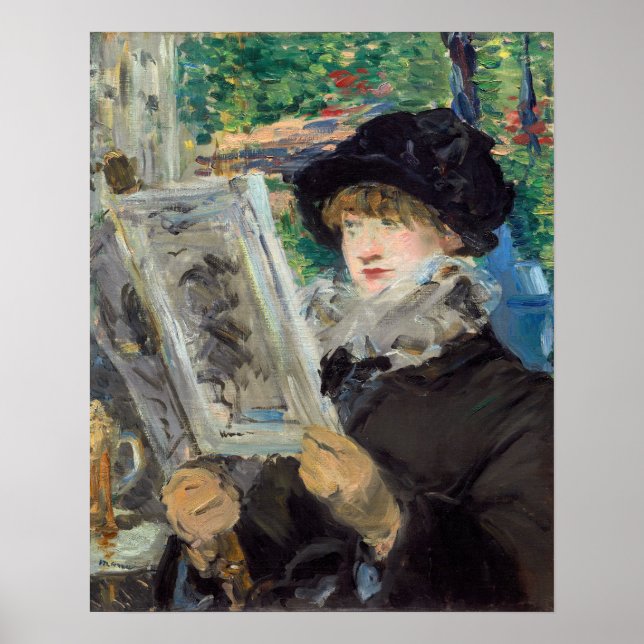 Affiche Edouard Manet - Femme lisant (Devant)