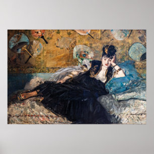 Affiche Edouard Manet - Lady avec fans
