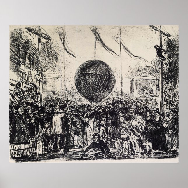 Affiche Edouard Manet - Le ballon (Devant)