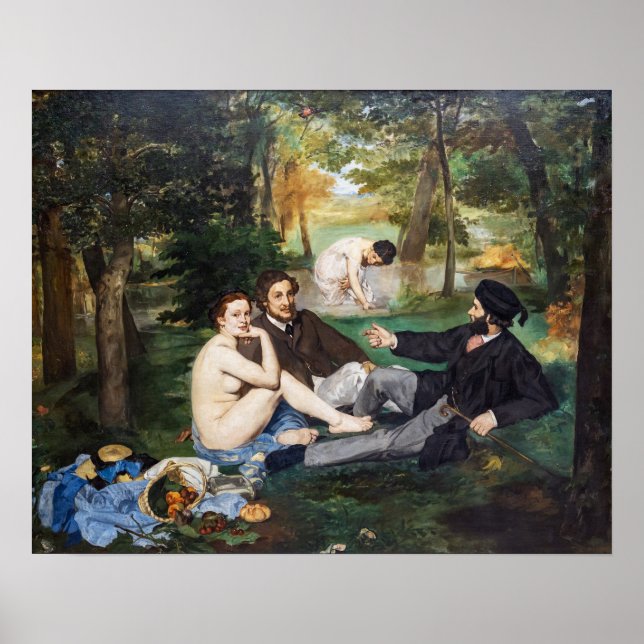 Affiche Edouard Manet - Le déjeuner sur l'herbe (Devant)