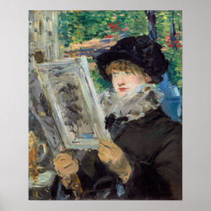 Affiche Edouard Manet - Lecture Femme