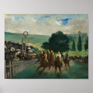 Affiche Edouard Manet - Les courses à Longchamp