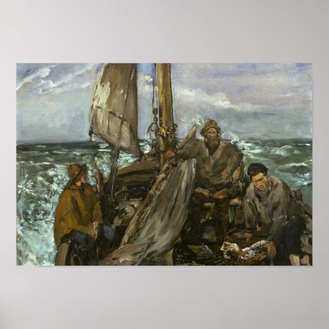 Affiche Edouard Manet - Les toilettes de la mer (Devant)