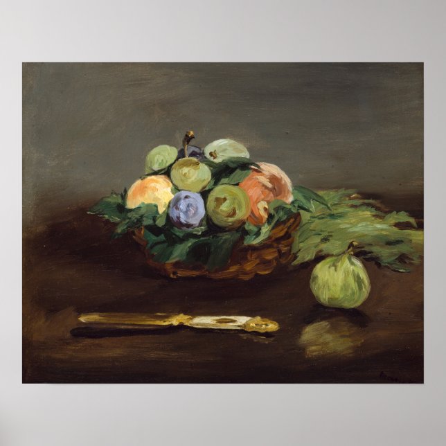 Affiche Edouard Manet - Panier de Fruits (Devant)