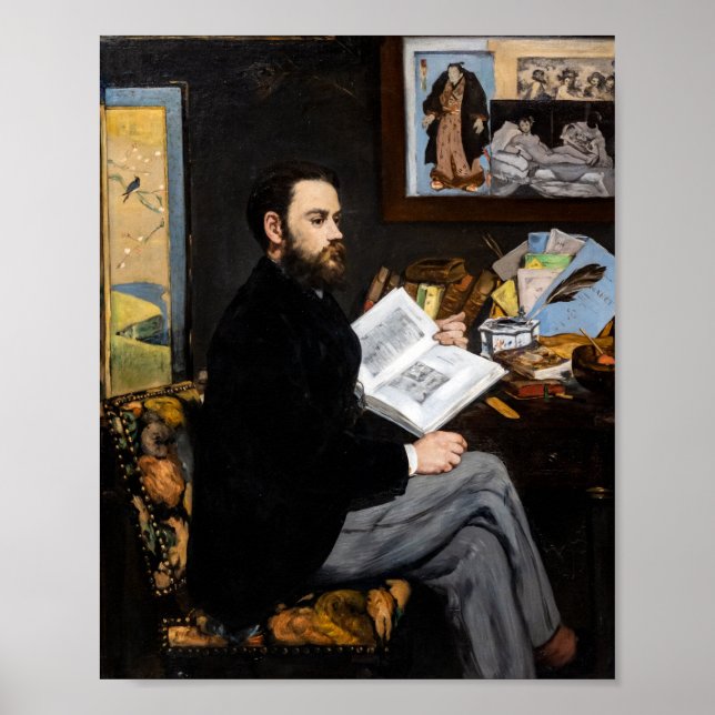 Affiche Edouard Manet - Portrait of Emile Zola (Devant)