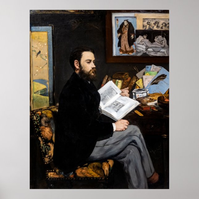 Affiche Edouard Manet - Portrait of Emile Zola (Devant)
