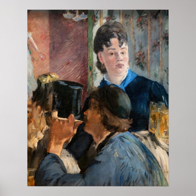 Affiche Edouard Manet - Serveuse de bock (Devant)