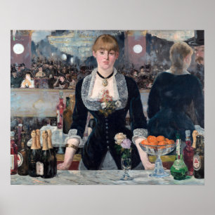 Affiche Edouard Manet - Un bar aux Folies-Bergère