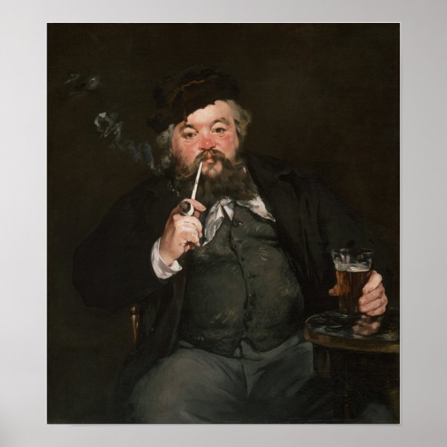 Affiche Edouard Manet - Un bon verre de bière / Le bon boc (Devant)