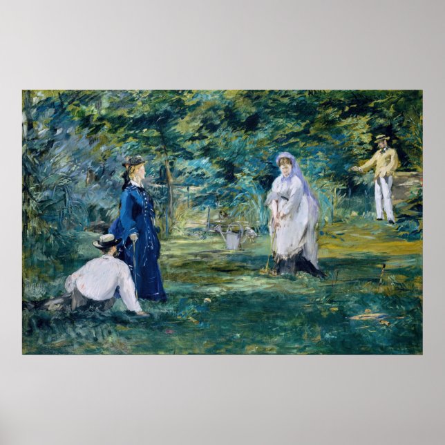 Affiche Edouard Manet - Un jeu de Croquet (Devant)