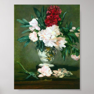 Affiche Edouard Manet - Vase à vie morte avec des pivoines
